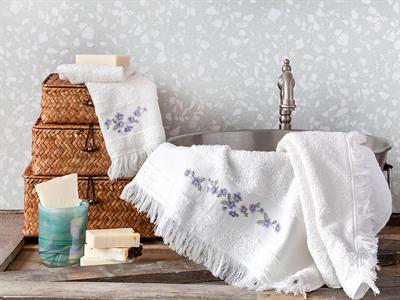 Vintage Liberty ХАВЛИЯ ЗА ЛИЦЕ Бродирани 50x80 cm Cream.