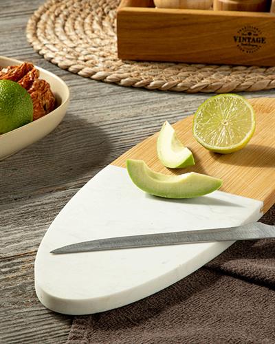 Viola Дъска За Рязане От Мрамор, Бамбук, 37 X 13 Cm