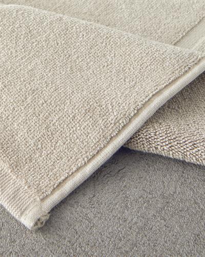 Viola Кърпа За Крака Жакардово кадифе Памучен 50x70 см Бежов