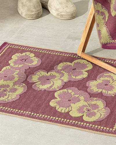 Violet Кърпа За Крака Жакардов с багрени нишки 50x70 см Виолетов..