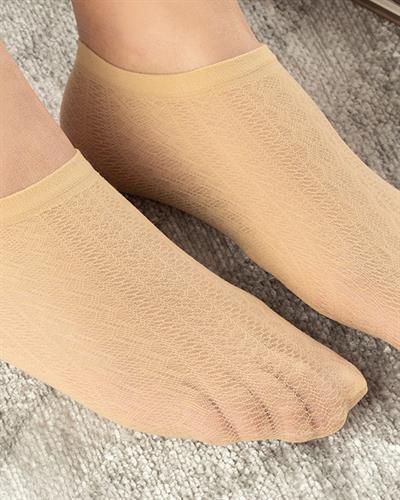 Violet Polyamide Women Single Nude Socks Standart Skin
