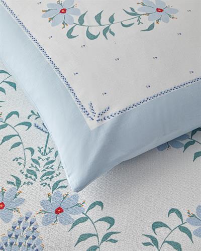 Комплект Одеяло Пике Двоен С щампа 200x220 см Син