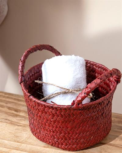 Violette Кошница Голям Слама 14x8 см Розов