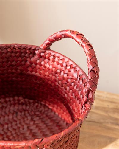 Violette Кошница Голям Слама 14x8 см Розов