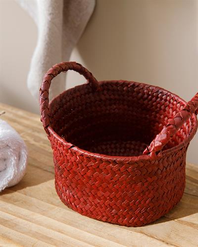 Violette Кошница Малък Слама 20x10 cm Розов