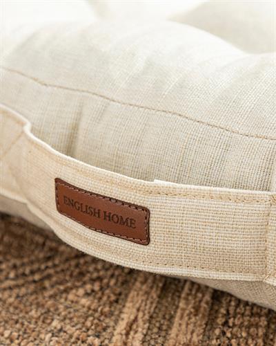 Vita Декоративен Пуф Тъкан, Екру, 50 X 50 Cm