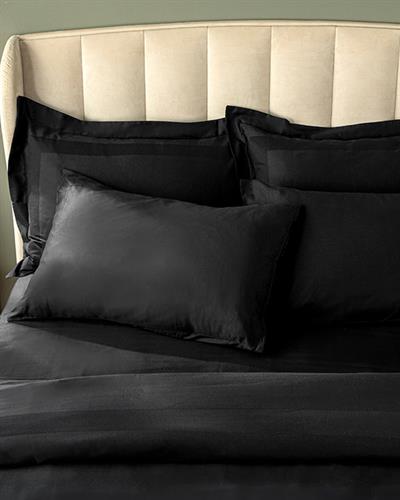 Vivian Спално Бельо Компле King Size С 4 Възглавници, Памучен, Черно, 240 X 220 Cm
