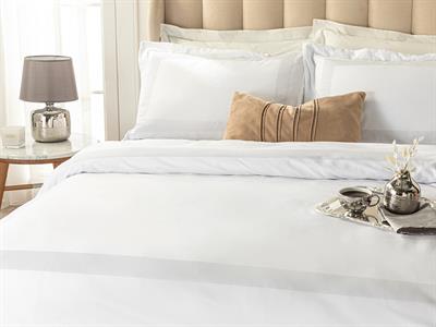 Vivid Спално Бельо Компле Двоен Размер, Памучен, Бяло, 200 X 220 Cm