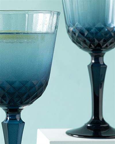 Vivid Чаша 3 Бр., Стъкло, Тъмно Синьо, 310 Ml