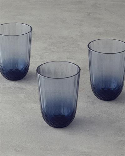 Vivid Чаша За Безалкохолно 3 Бр., Стъкло, Тъмно Синьо, 255 Ml