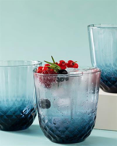 Vivid Чаша За Безалкохолно 3 Бр., Стъкло, Тъмно Синьо, 320 Ml