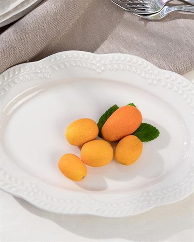 Viyana Продълговата Чиния Порцелан, Светло Кремово, 30 Cm