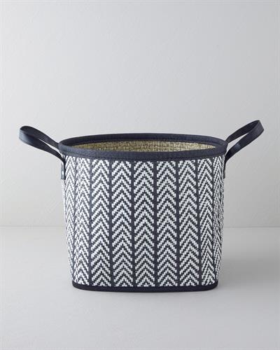 Viyana Кошница 35x26 cm Черен - Бял