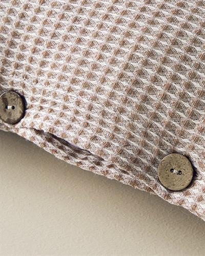 Waffle Калъфка За Възглавница 2 бр. Багрени нишки 50x70 см Теракота