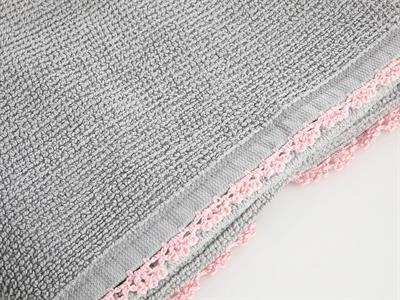 Waffle ХАВЛИЯ ЗА КРАКА С дантела 50x70 cm Gray