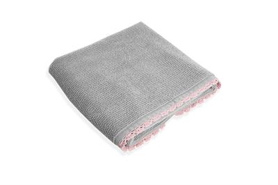 Waffle ХАВЛИЯ ЗА КРАКА С дантела 50x70 cm Gray