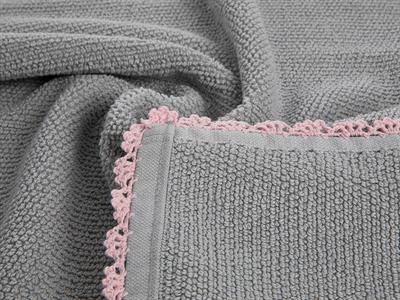 Waffle ХАВЛИЯ ЗА КРАКА С дантела 50x70 cm Gray