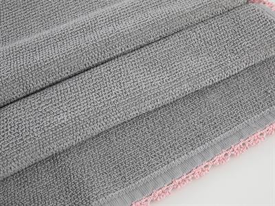 Waffle ХАВЛИЯ ЗА КРАКА С дантела 50x70 cm Gray