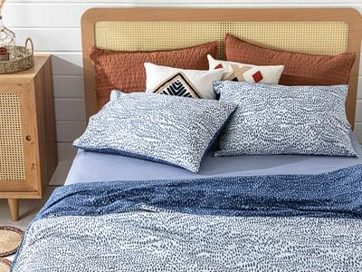 Water Drop Спално Бельо Компле King Size, Памучен, Индиго, 240 X 220 Cm