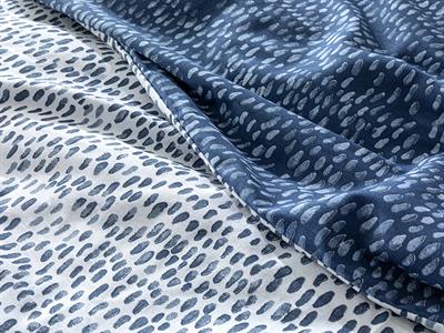 Water Drop Спално Бельо Компле King Size, Памучен, Индиго, 240 X 220 Cm