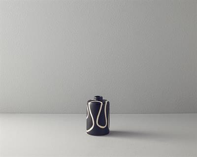 Wave Ваза Доломит 8x8x14 cm Черен