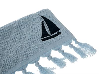 Wave Tassels ХАВЛИИ ЗА РЪЦЕ Апликирано Жакардов 30x45 cm Blue.