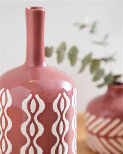 Waves Ваза 11.5x11.5x27.2 см Розов