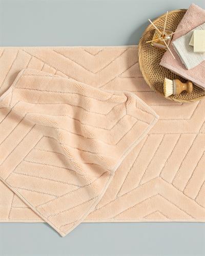 Wavy Постелка За Баня Комплект Памучен, Прах, 60 X 100 Cm + 60 X 50 Cm