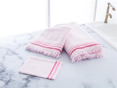 Wavy ХАВЛИЯ ЗА БАНЯ КОМПЛ В торба Памучен Pink