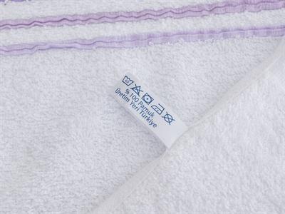 Wavy ХАВЛИЯ ЗА БАНЯ КОМПЛ В торба Памучен White-Lilac