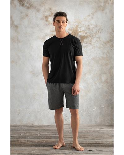 Weekend Mode Комплект Пижама Мъжки, Пенирана Тъкан, Антрацит, Xxl