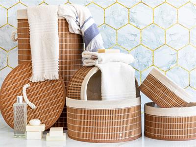 Welcome To Our Home КОШ ЗА ПРАНЕ 35x60 cm Brown,