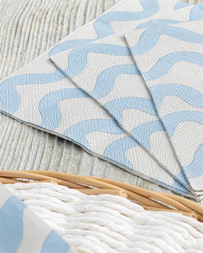 Welle Хартийни Салфетки 20 Бр., Хартия, Синьо, 33 X 33 Cm