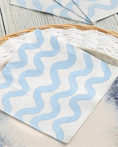 Welle Хартийни Салфетки 20 Бр., Хартия, Синьо, 33 X 33 Cm