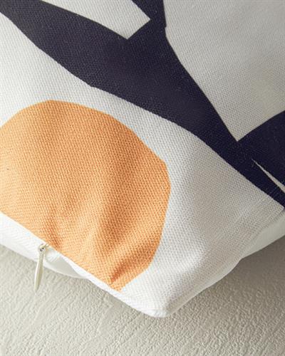 Wendy Cover Throw Pillows 45x45 cm Ecru - Mustard