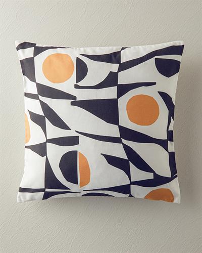 Wendy Cover Throw Pillows 45x45 cm Ecru - Mustard