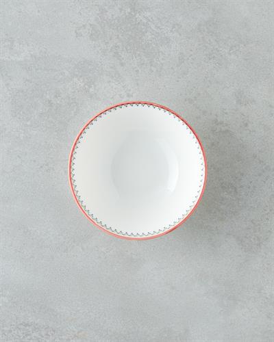 Купа Костен порцелан 15 см Червен - Зелен