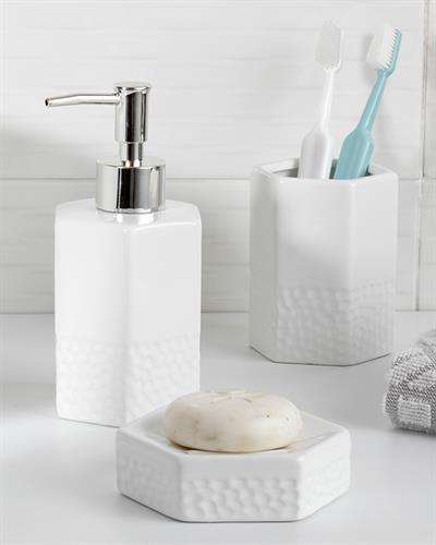 White Blossom КОМПЛЕКТ ЗА БАНЯ Керамичен 7x7x10 cm White