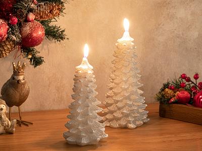 White Christmas Tree Свещ Бяло, 20 Cm