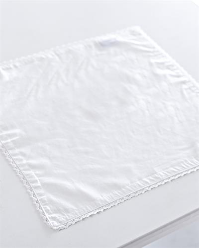 White Lace Салфетки За Гости С дантела 40x40 см Бял