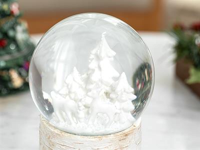 White Woodland Музикална Кутия Бяло, 10,5 X 10,5 X 14,3 Cm