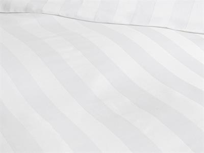 Wide Stripe СПАЛНО БЕЛЬО КОМПЛЕ Кing size Памучен сатен на райета 240x220 cm White