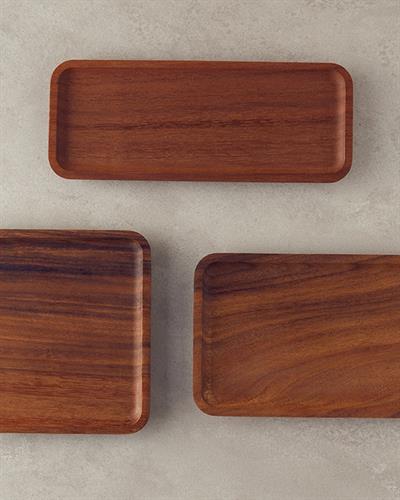 Wild Wood Плато За Предястия Правоъгълен Орех 30x12 см Кафяв