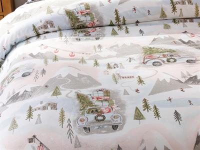 Winter Holiday СПАЛНО БЕЛЬО КОМПЛЕ Двоен човек Памучен 200x220 cm Pink