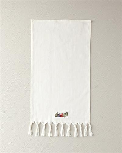 Winter Houses Кърпа За Сушене Памук 30x50 см Бял