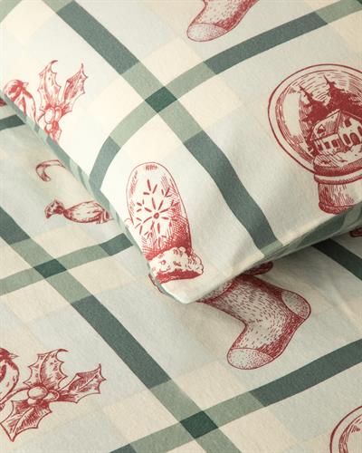 Winter Joy Flannel For One Person Duvet Cover Set 160x220 cm Green