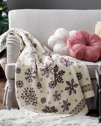 Winter Landscape Тв Одеало Акрил, Лилаво, 130 X 170 Cm