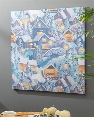 Winter Lights Картина 64x64x1,8 см Шарен