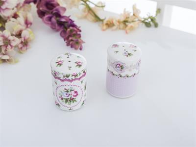 Winter Rose Съд за Поправки 2 комплект Bone China . Pink