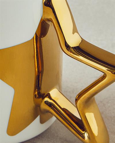 Winter Star Чаша Китайски костен порцелан 400 мл Златен